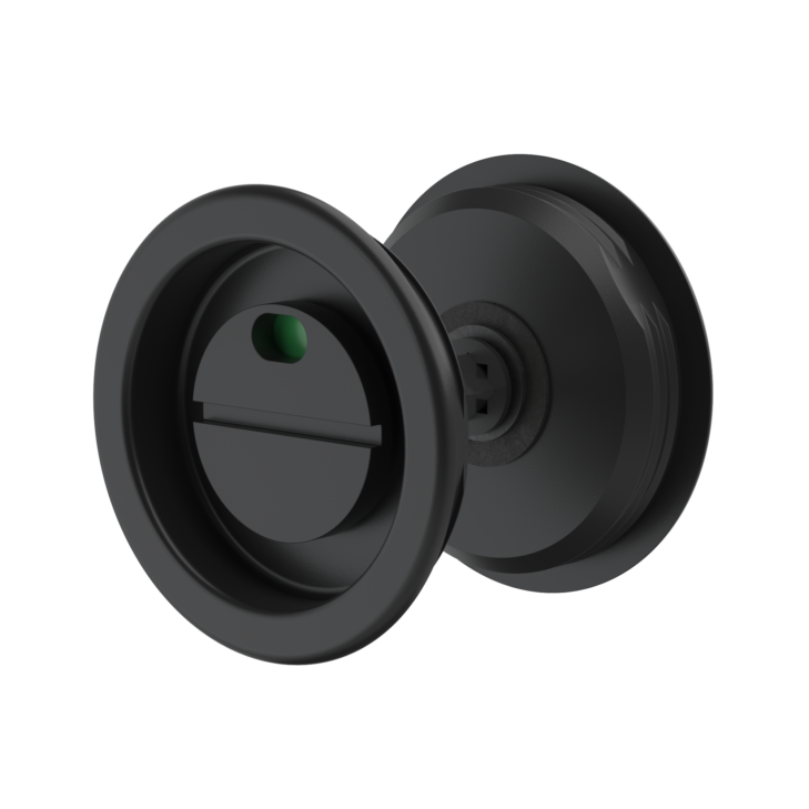 Toilet lock for a sliding door, black